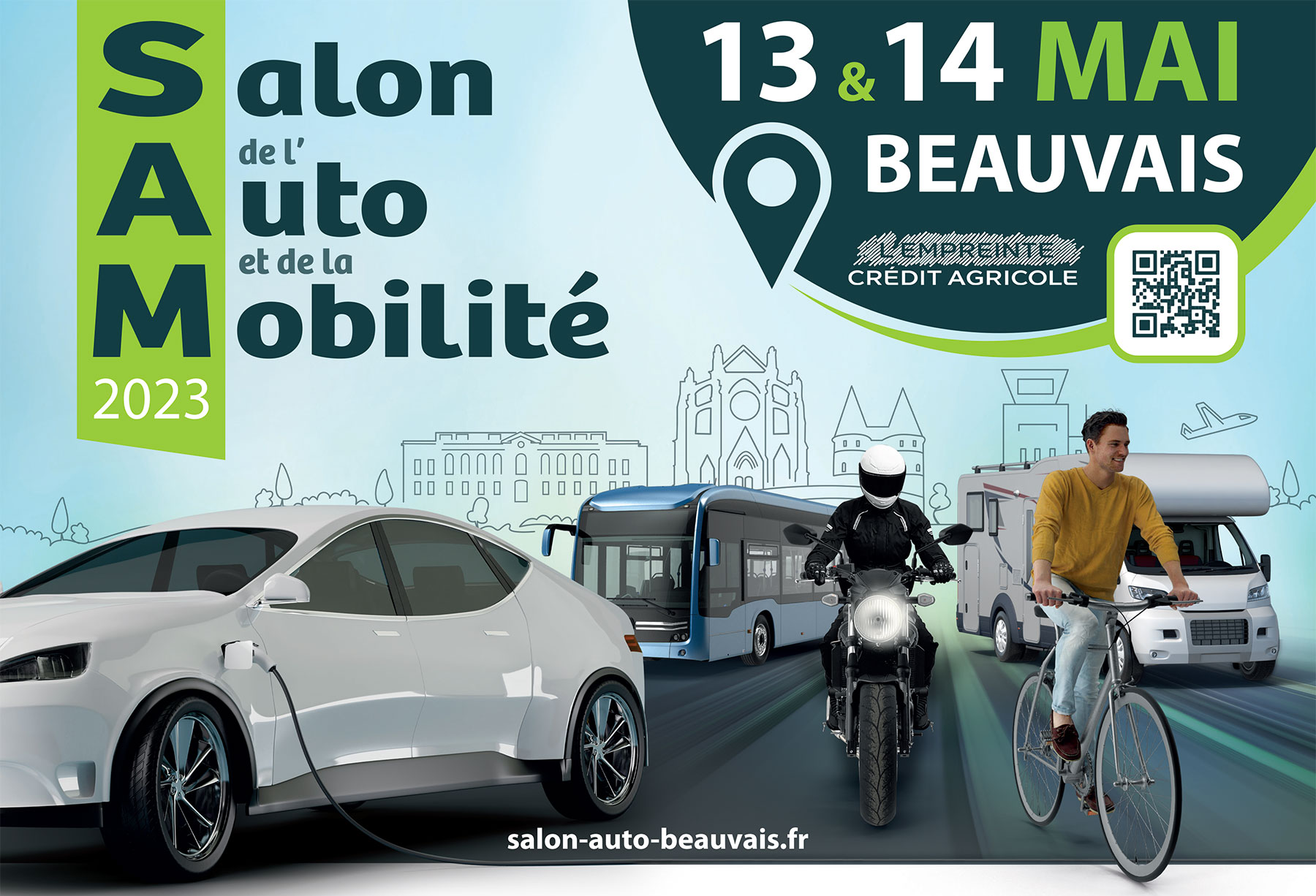 Affiche salon de l'automobile et des mobilités 2023 à Beauvais